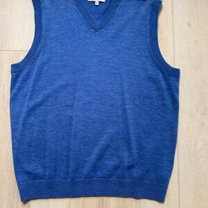 Men's Turnbury Blue Sweater Vest Large